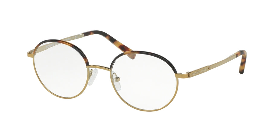 Michael Kors BEV MK3015 Round Eyeglasses  1163-TOKYO TORTOISE/GOLD-TONE 50-19-135 - Color Map havana