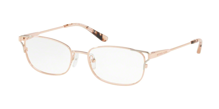 Michael Kors SAN VICENTE MK3020 Rectangle Eyeglasses  1175-ROSE GOLD/SILVER-TONE 51-17-135 - Color Map gold