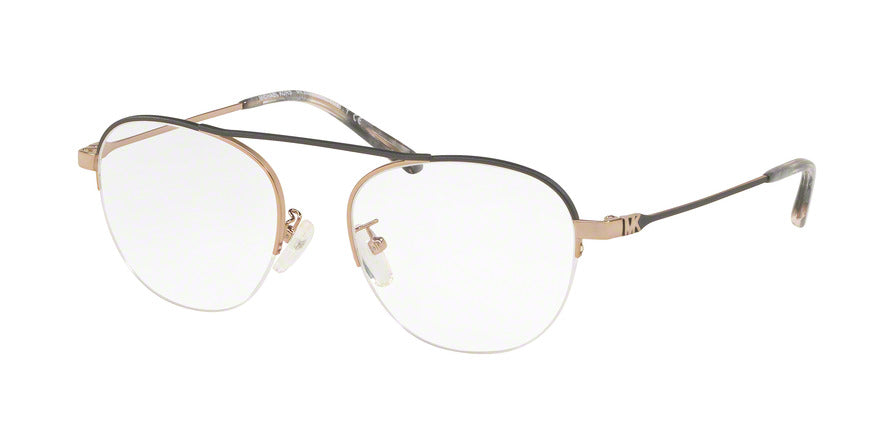 Michael Kors CASABLANCA MK3028 Round Eyeglasses  1108-SHINY ROSE GOLD 51-18-140 - Color Map gold