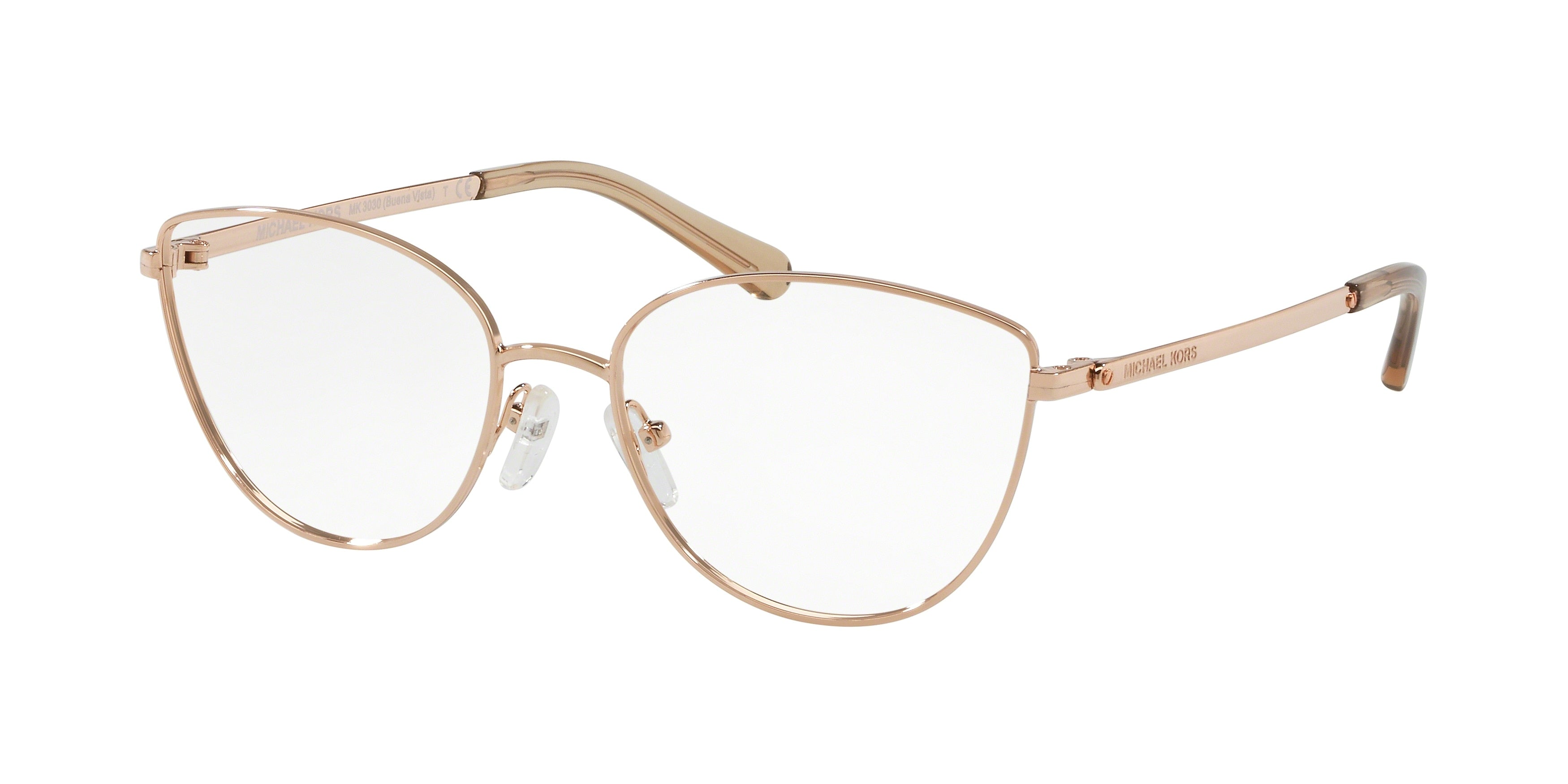 Michael Kors BUENA VISTA MK3030 Cat Eye Eyeglasses  1108-Rose Gold 54-140-17 - Color Map Gold