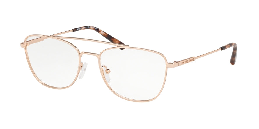 Michael Kors MACAO MK3034 Butterfly Eyeglasses  1108-ROSE GOLD 53-17-140 - Color Map gold