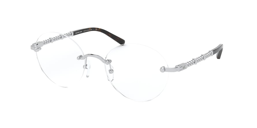 Michael Kors MACDOUGAL MK3037 Round Eyeglasses  1001-SILVER 52-18-140 - Color Map silver