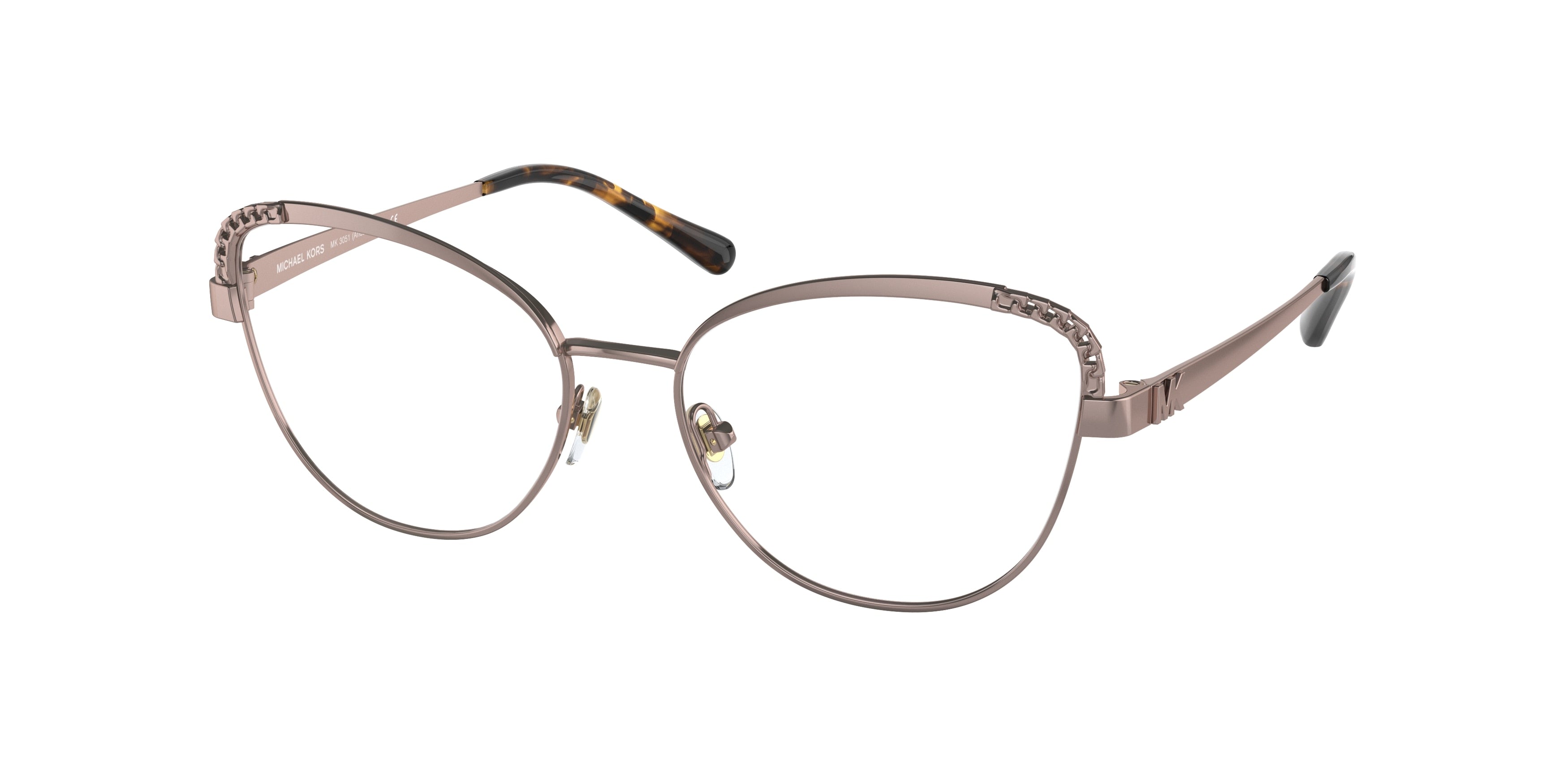 Michael Kors ANDALUSIA MK3051 Cat Eye Eyeglasses  1213-Shiny Mink Brown 53-140-16 - Color Map Brown