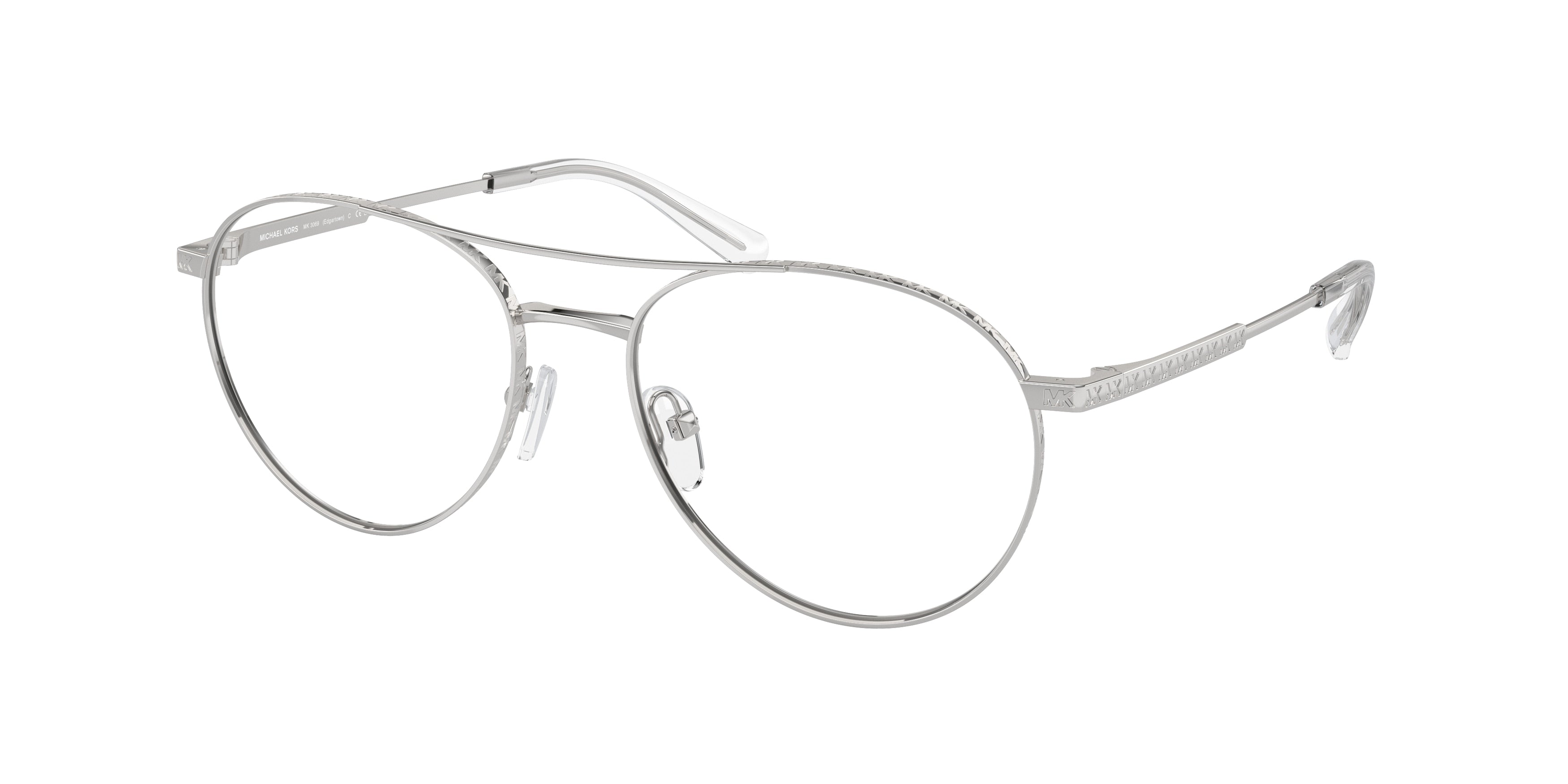 Michael Kors EDGARTOWN MK3069 Round Eyeglasses  1893-Silver 54-140-17 - Color Map Silver