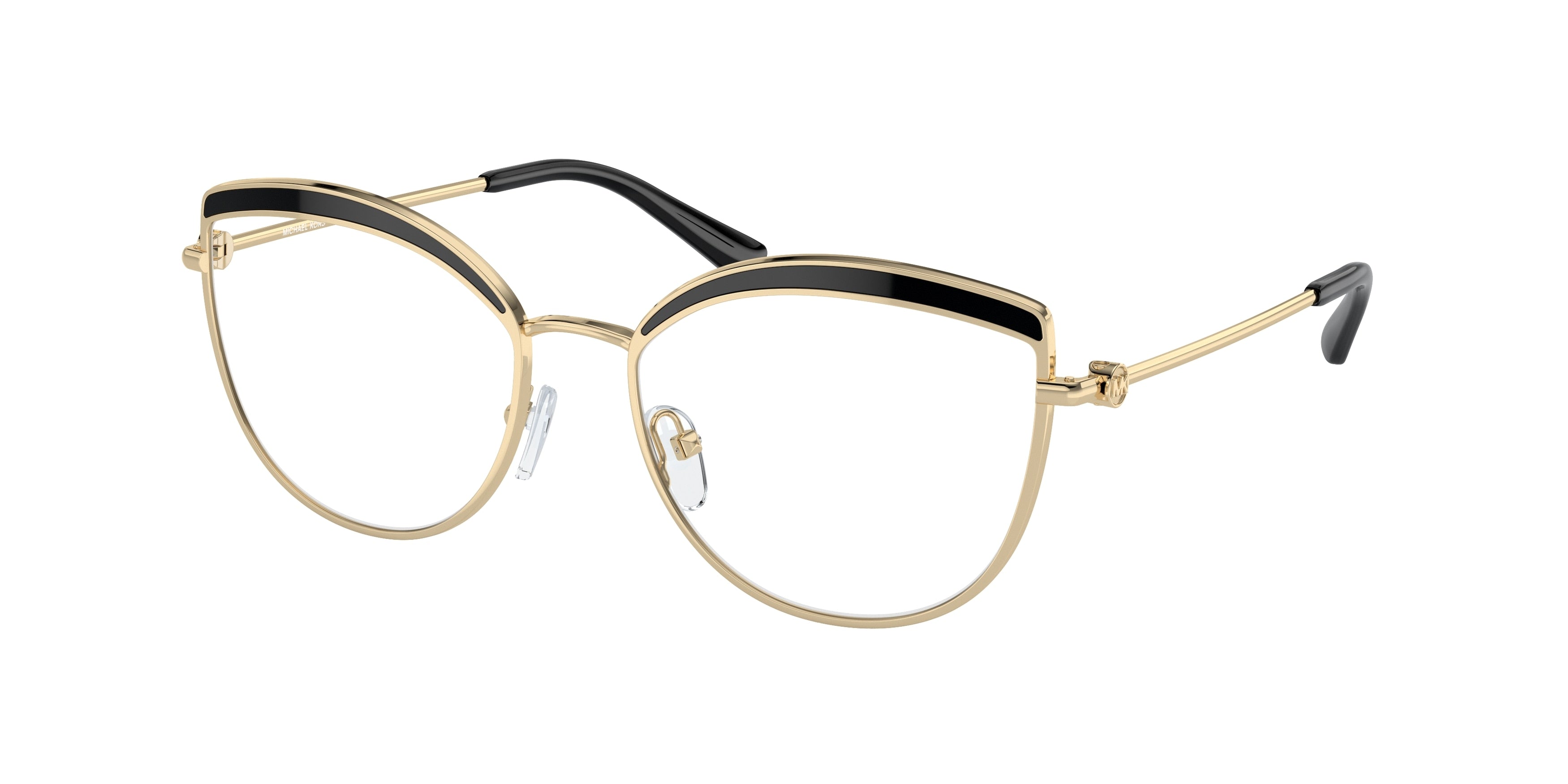 Michael Kors NAPIER MK3072 Cat Eye Eyeglasses  1014-Light Gold 54-140-17 - Color Map Gold
