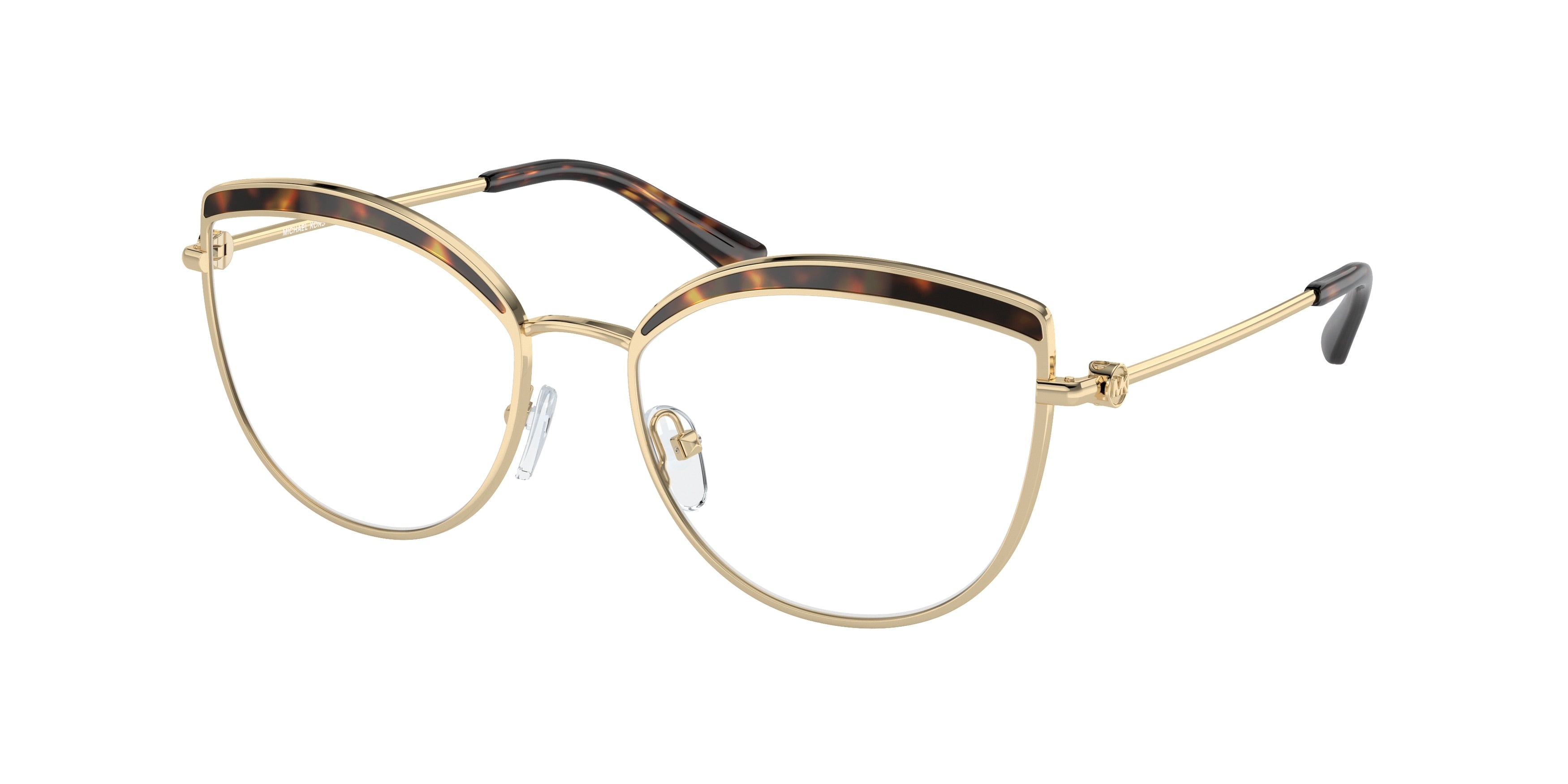Michael Kors NAPIER MK3072 Cat Eye Eyeglasses  1016-Light Gold 54-140-17 - Color Map Gold