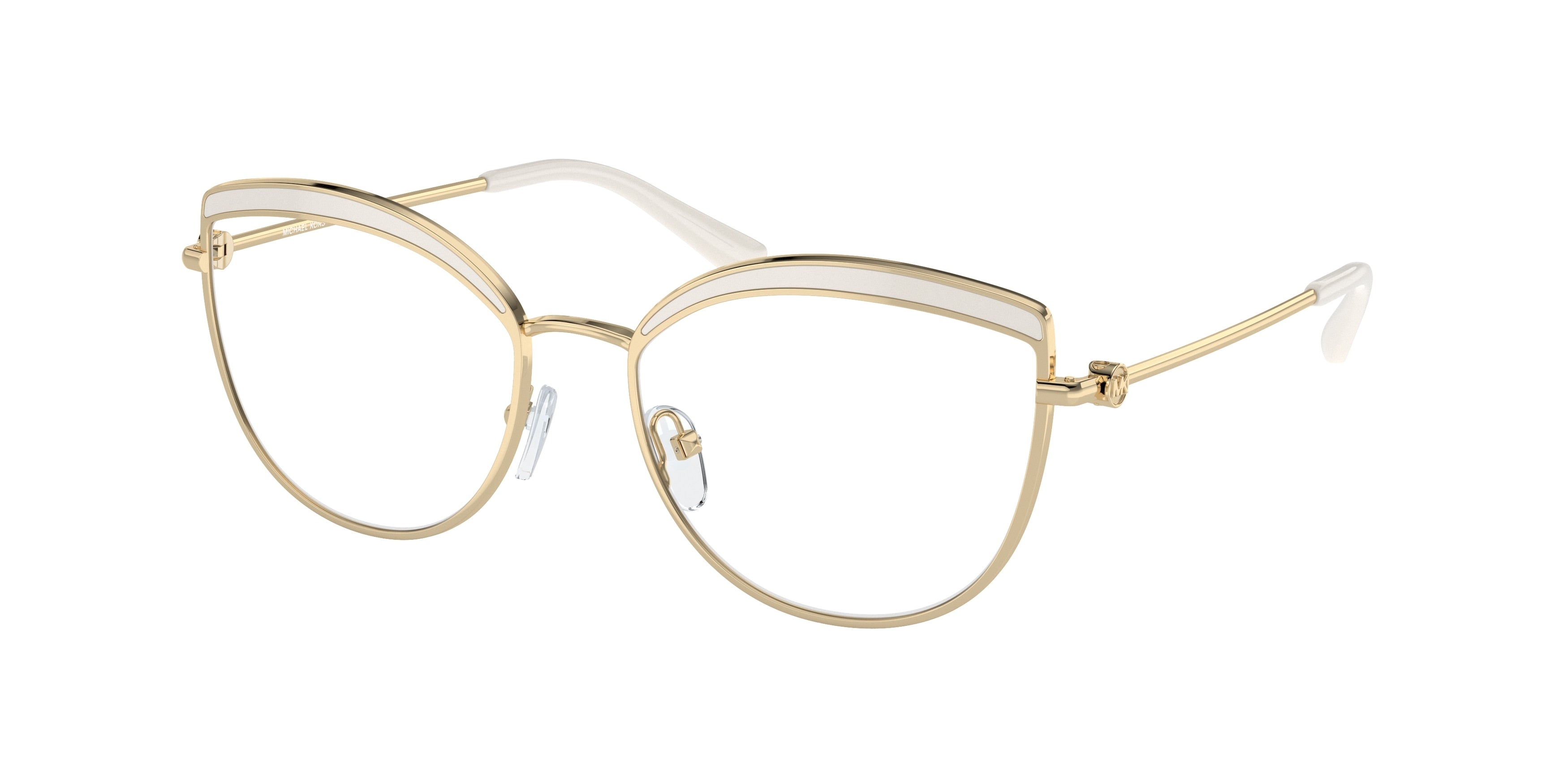 Michael Kors NAPIER MK3072 Cat Eye Eyeglasses  1017-Light Gold 54-140-17 - Color Map Gold