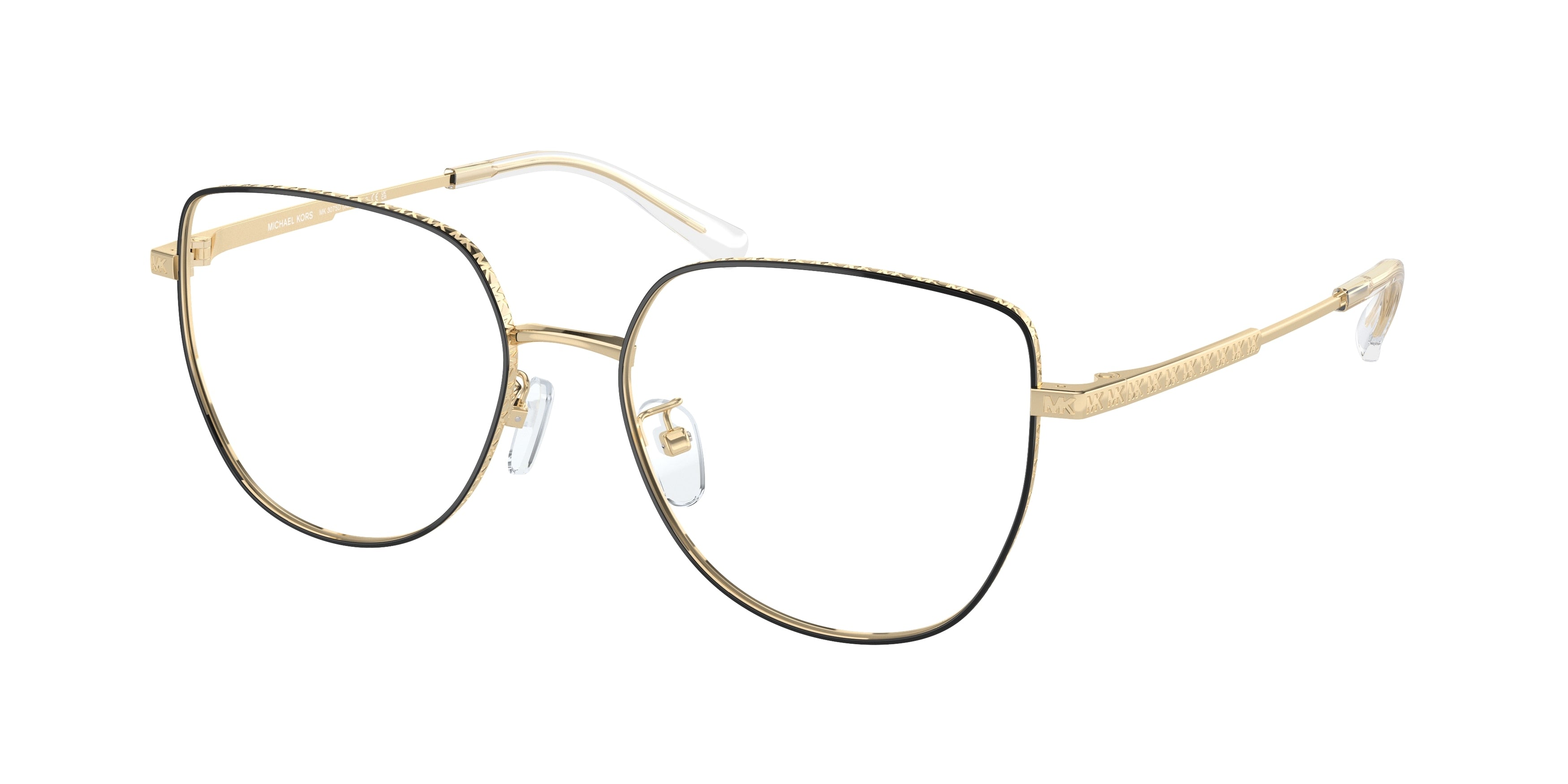 Michael Kors JAIPUR MK3075D Round Eyeglasses  1014-Light Gold 55-145-17 - Color Map Gold
