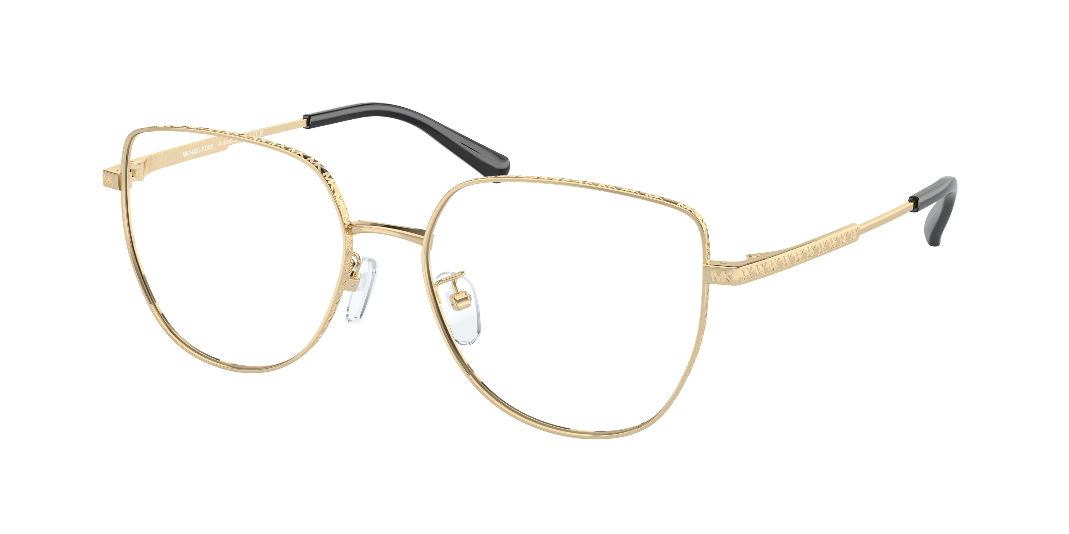 Michael Kors JAIPUR MK3075D Round Eyeglasses  1016-Light Gold 55-145-17 - Color Map Gold