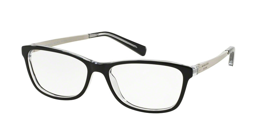 Michael Kors NEVIS MK4017 Rectangle Eyeglasses  3033-BLACK/CRYSTAL 55-16-135 - Color Map black