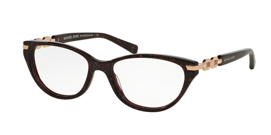 Michael Kors MK4020B Cat Eye Eyeglasses  3040-PINK SPARKLE 52-16-135 - Color Map pink