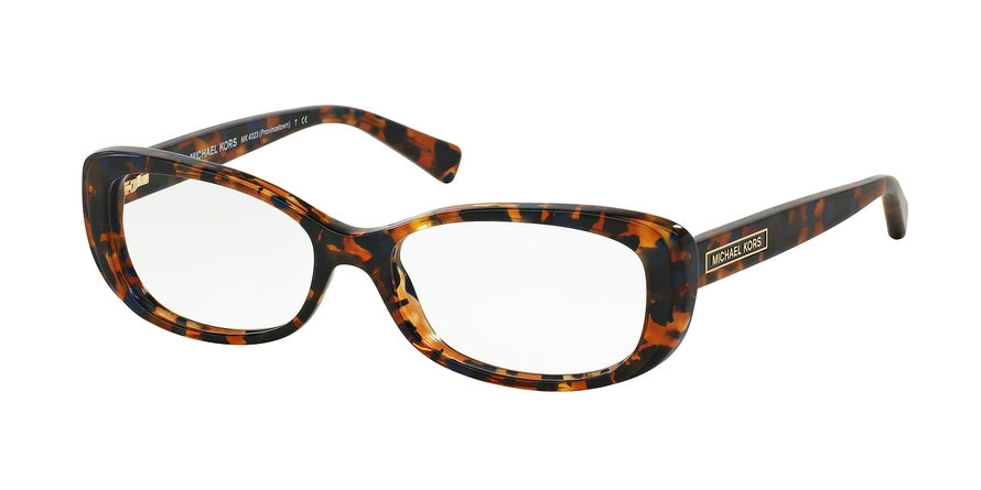 Michael Kors MK4023 Butterfly Eyeglasses  3063-NAVY TORTOISE 54-16-140 - Color Map havana