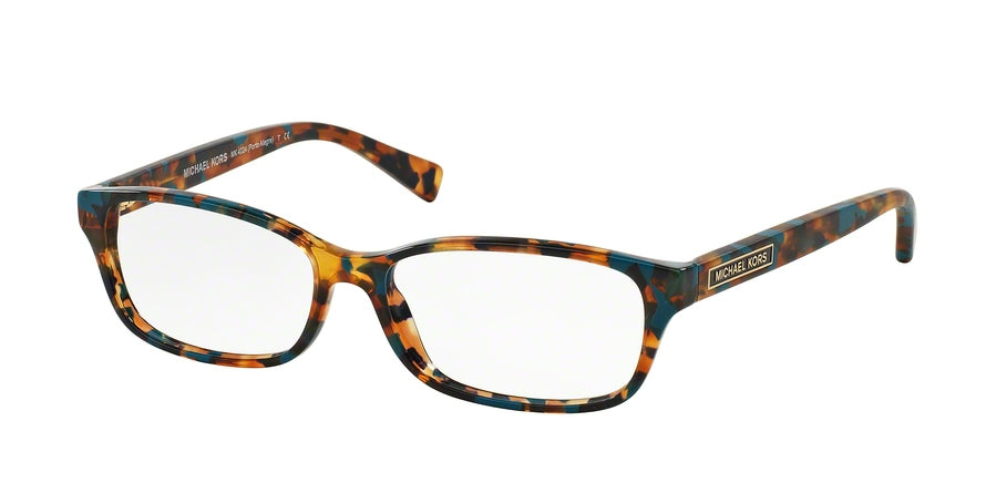 Michael Kors PORTO ALEGRE MK4024 Rectangle Eyeglasses  3068-TURQUOISE TORTOISE 53-15-135 - Color Map havana