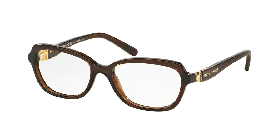 Michael Kors MK4025 Cat Eye Eyeglasses  3085-DK BROWN TRANSPARENT 49-16-135 - Color Map brown