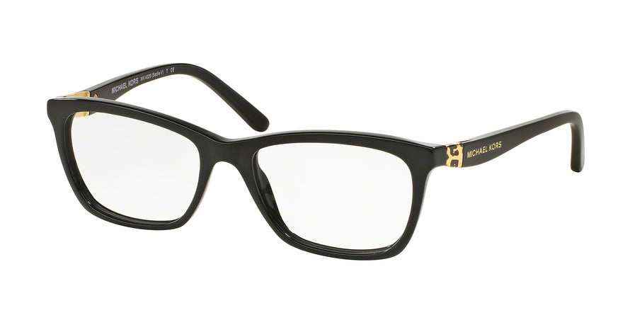 Michael Kors SADIE V MK4026 Rectangle Eyeglasses  3005-BLACK 53-17-135 - Color Map black