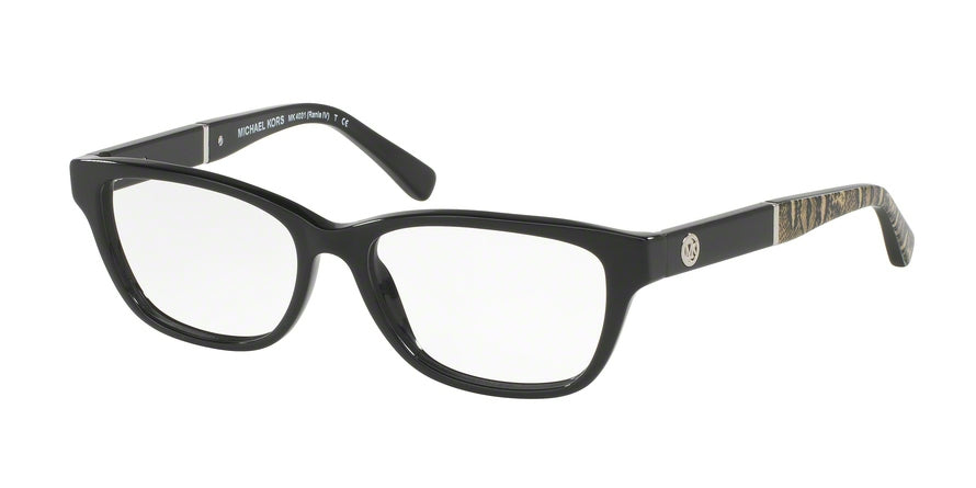 Michael Kors RANIA IV MK4031 Rectangle Eyeglasses  3168-BLACK 51-15-135 - Color Map black