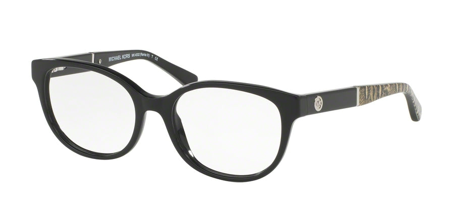 Michael Kors RANIA III MK4032 Round Eyeglasses  3168-BLACK 51-17-135 - Color Map black