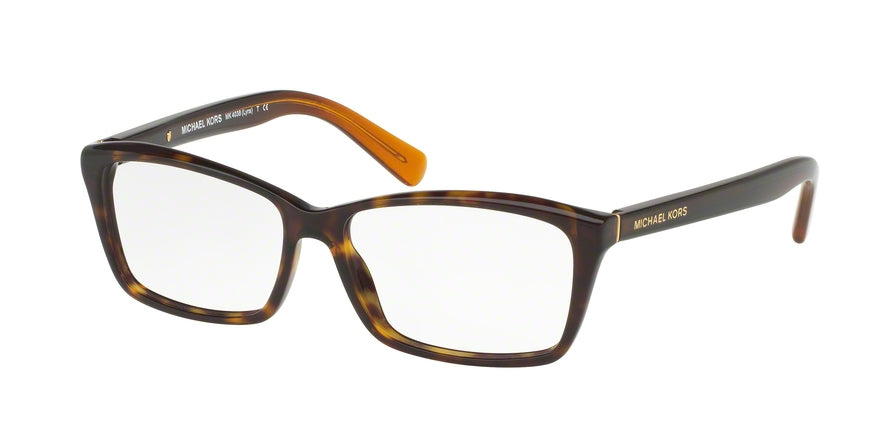 Michael Kors LYRA MK4038F Rectangle Eyeglasses  3217-DK TORTOISE 54-15-135 - Color Map havana