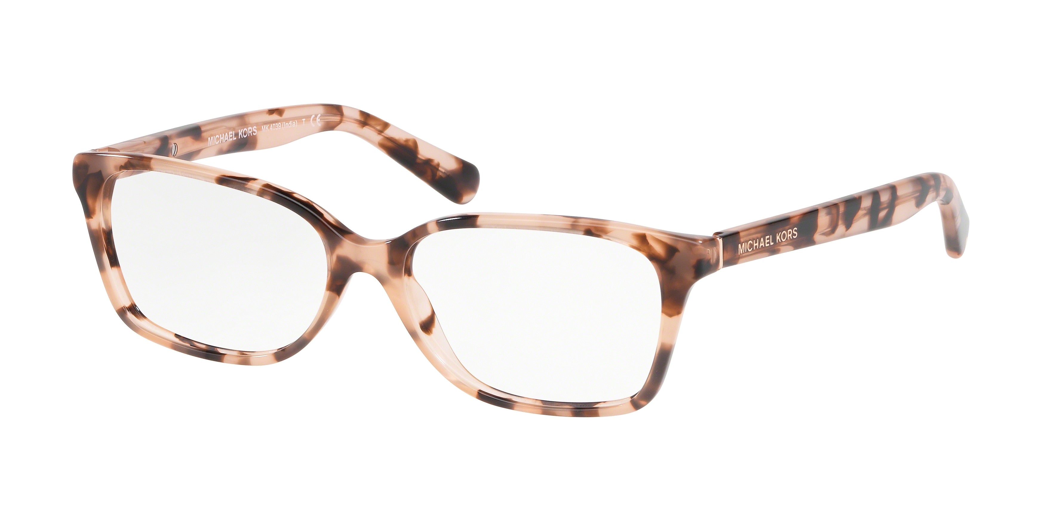 Michael Kors INDIA MK4039 Rectangle Eyeglasses  3026-Pink Tortoise 54-135-15 - Color Map Tortoise