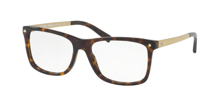 Michael Kors IZA MK4040 Square Eyeglasses  3106-DARK TORTOISE ACETATE 54-16-135 - Color Map havana