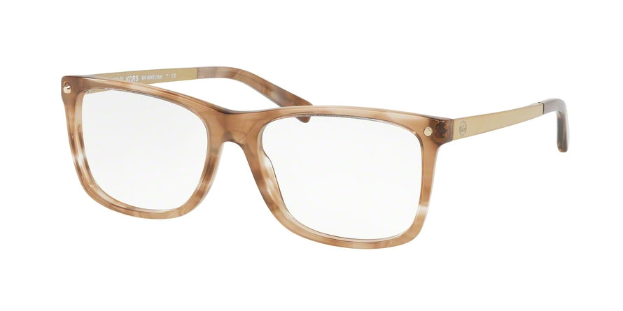 Michael Kors IZA MK4040 Square Eyeglasses  3241-BROWN FLORAL 52-16-135 - Color Map brown
