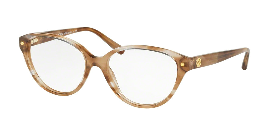 Michael Kors MK4042F Cat Eye Eyeglasses  3235-BROWN FLORAL 53-16-140 - Color Map brown