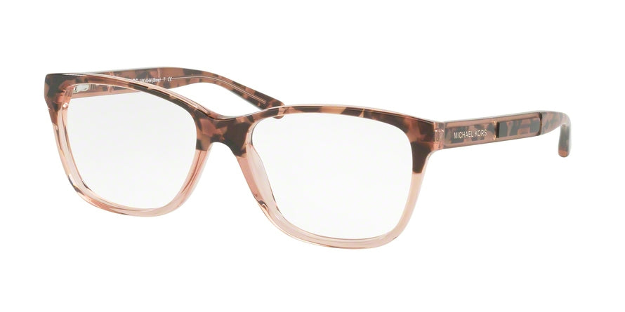 Michael Kors BREE MK4044 Square Eyeglasses  3251-PINK TORT GRAPHIC 54-16-135 - Color Map pink