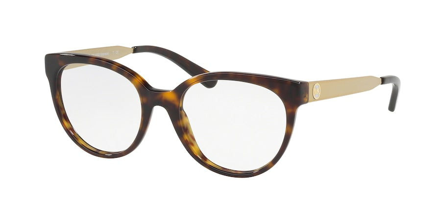 Michael Kors MK4053F Cat Eye Eyeglasses  3293-DARK TORT 52-18-140 - Color Map tortoise