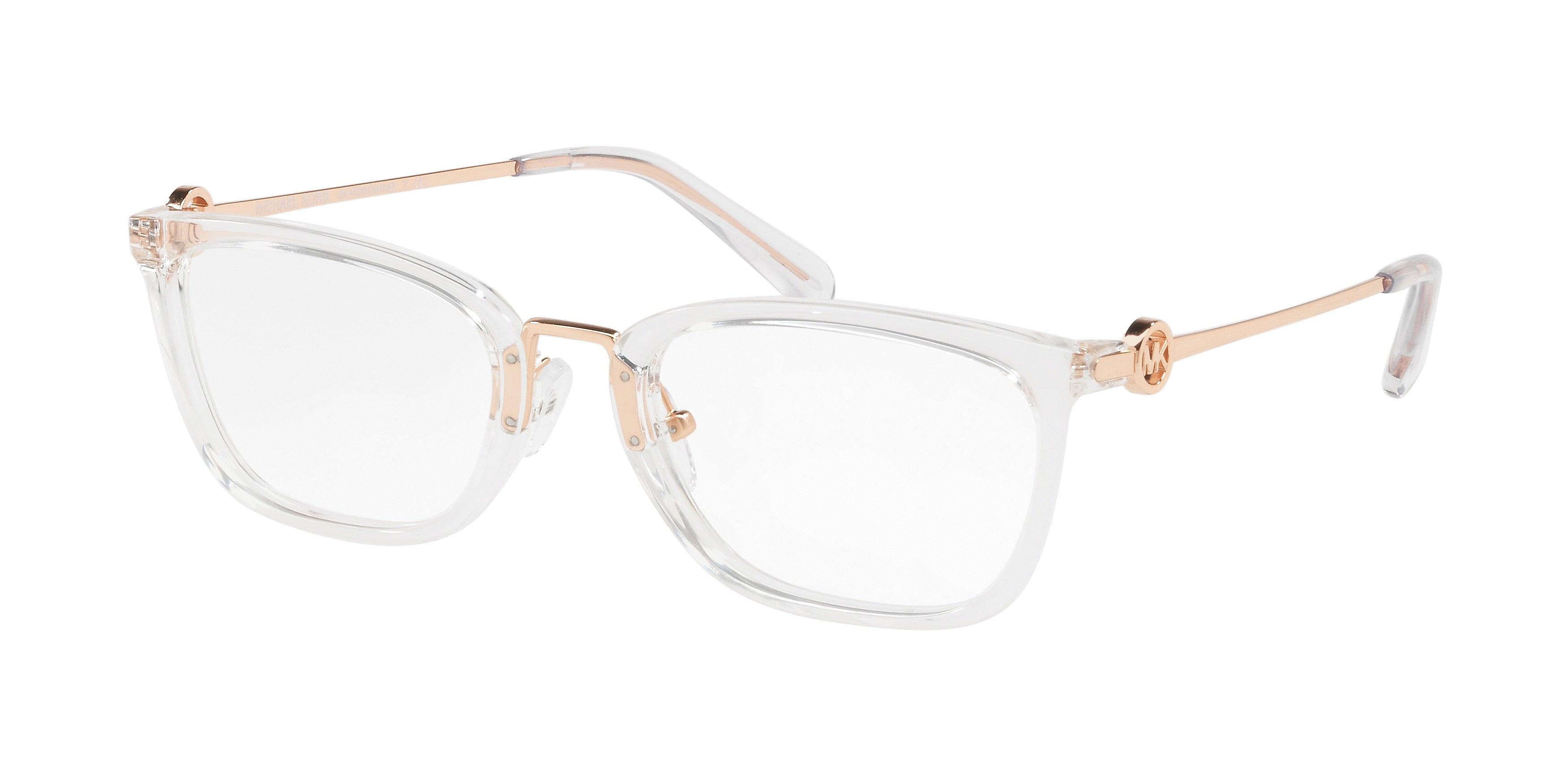Michael Kors CAPTIVA MK4054 Rectangle Eyeglasses  3105-Clear 52-140-20 - Color Map Transparent