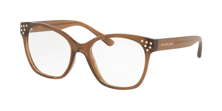Michael Kors CHESAPEAKE MK4055 Square Eyeglasses  3349-MILKY BROWN 52-17-140 - Color Map brown