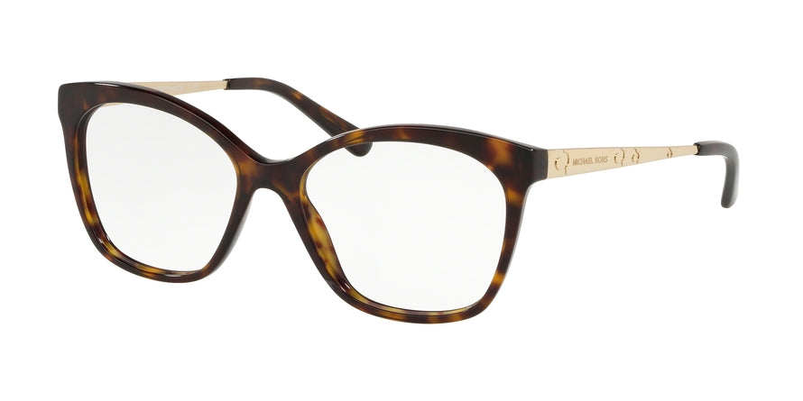 Michael Kors ANGUILLA MK4057F Square Eyeglasses  3006-DARK TORTOISE ACETATE 53-16-140 - Color Map tortoise