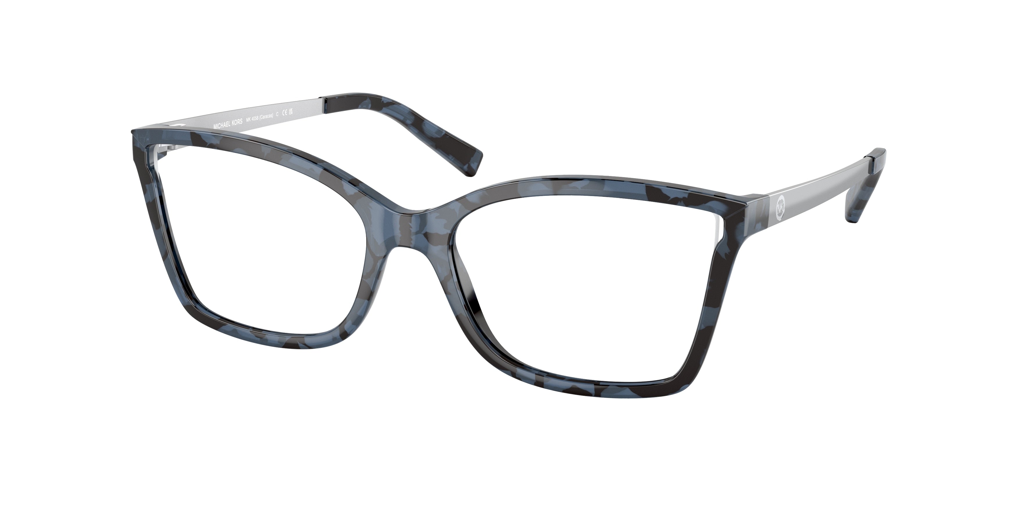 Michael Kors CARACAS MK4058 Rectangle Eyeglasses  3333-Blue Tortoise 54-135-17 - Color Map Blue