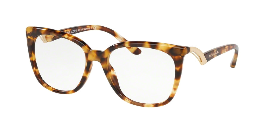 Michael Kors CANNES MK4062F Square Eyeglasses  3028-SPOTTY TORT 54-17-140 - Color Map havana