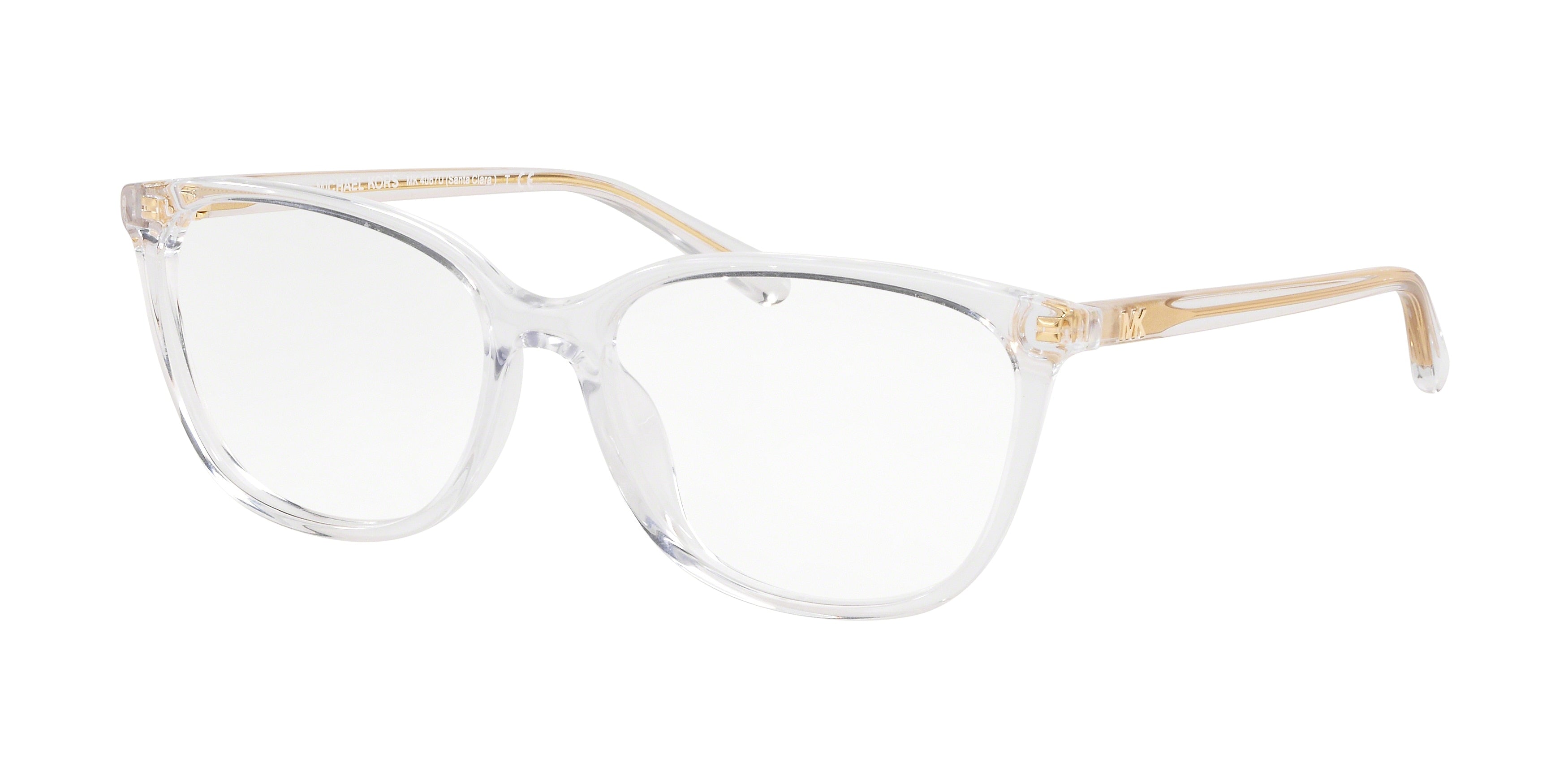 Michael Kors SANTA CLARA MK4067U Square Eyeglasses  3015-Clear 55-140-16 - Color Map Transparent