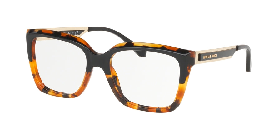 Michael Kors ACAPULCO MK4068 Square Eyeglasses  3021-BLOCK BLACK  TORT 51-17-140 - Color Map havana
