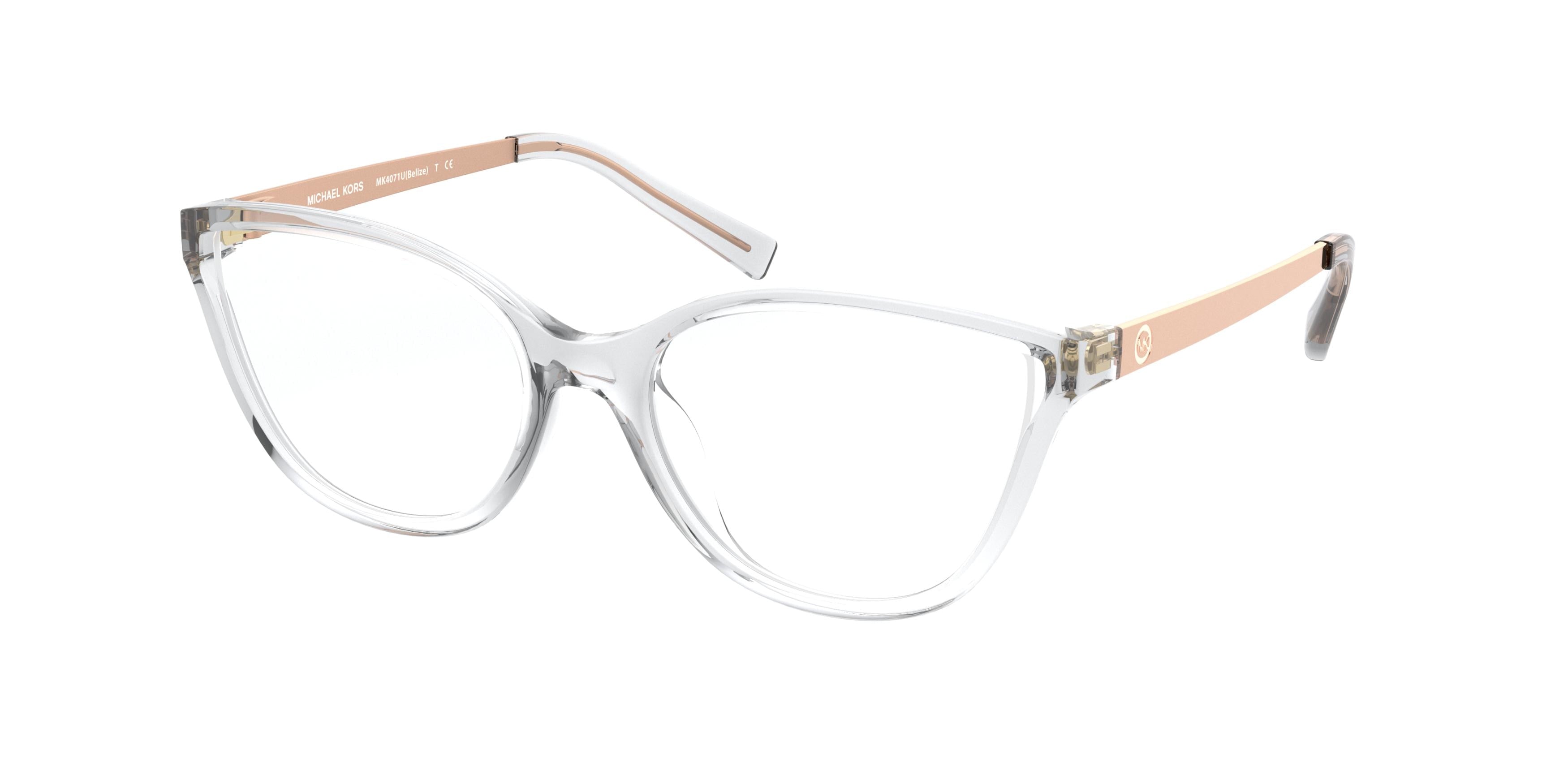 Michael Kors BELIZE MK4071U Cat Eye Eyeglasses  3050-Clear 55-135-17 - Color Map Transparent