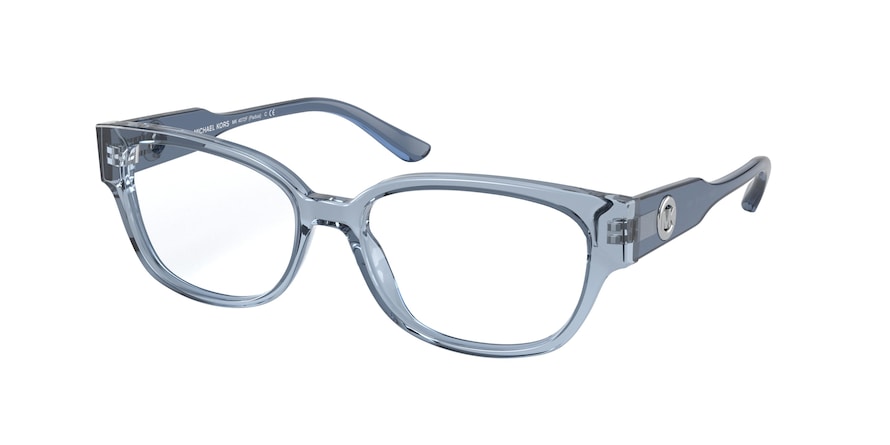 Michael Kors PADUA MK4072F Rectangle Eyeglasses  3588-DARK CHAMBRAY TRANSPARENT 54-16-140 - Color Map clear