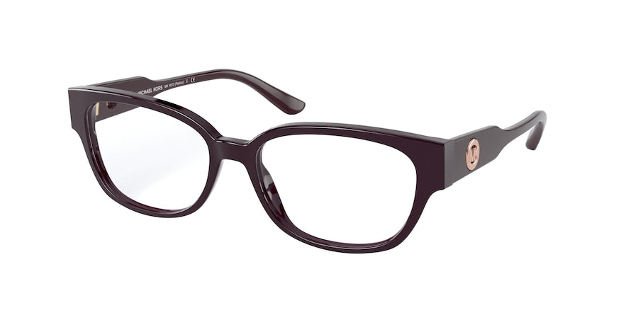 Michael Kors PADUA MK4072 Rectangle Eyeglasses  3344-CORDOVAN 54-16-140 - Color Map clear