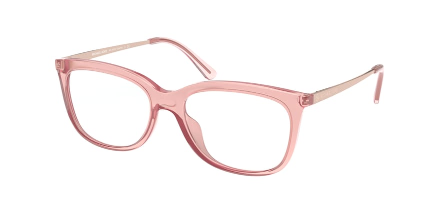 Michael Kors SEATTLE MK4073U Pillow Eyeglasses  3588-CAMILA ROSE TRANSPARENT 52-16-140 - Color Map pink