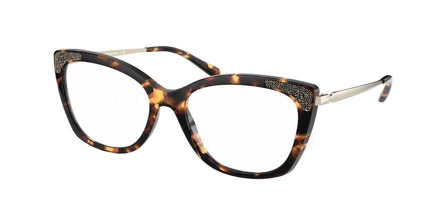 Michael Kors BELMONTE MK4077 Rectangle Eyeglasses  3333-DARK TORTOISE 54-17-140 - Color Map havana