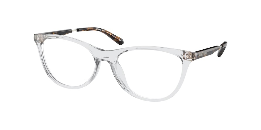 Michael Kors VITTORIA MK4078U Cat Eye Eyeglasses  3050-TRANSPARENT 54-16-140 - Color Map clear
