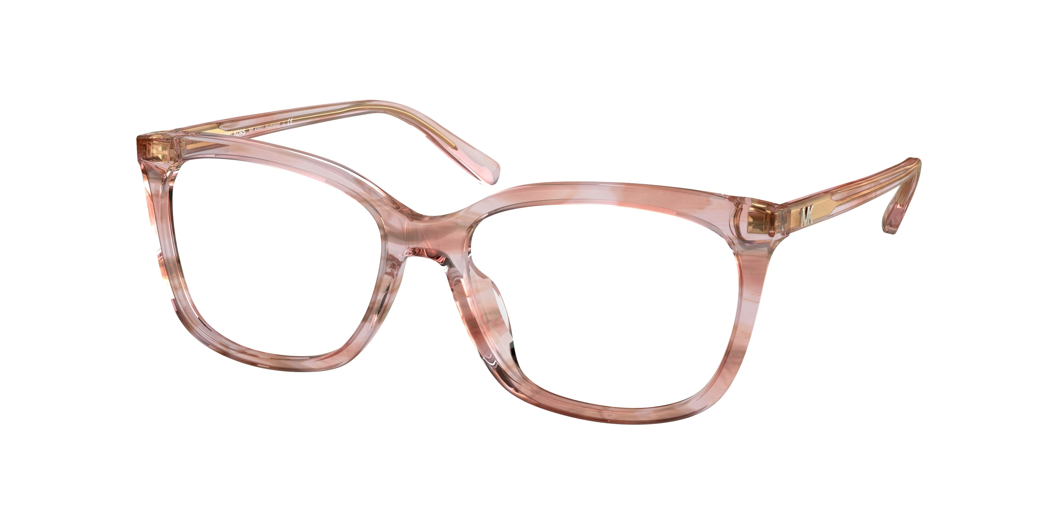 Michael Kors AUCKLAND MK4080U Pillow Eyeglasses  3277-Rose Horn 54-140-16 - Color Map Pink