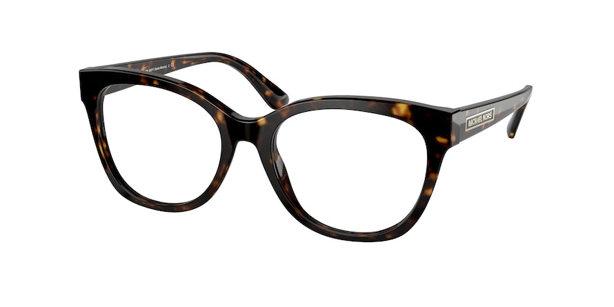 Michael Kors SANTA MONICA MK4081F Cat Eye Eyeglasses  3006-DARK TORTOISE 53-17-140 - Color Map havana