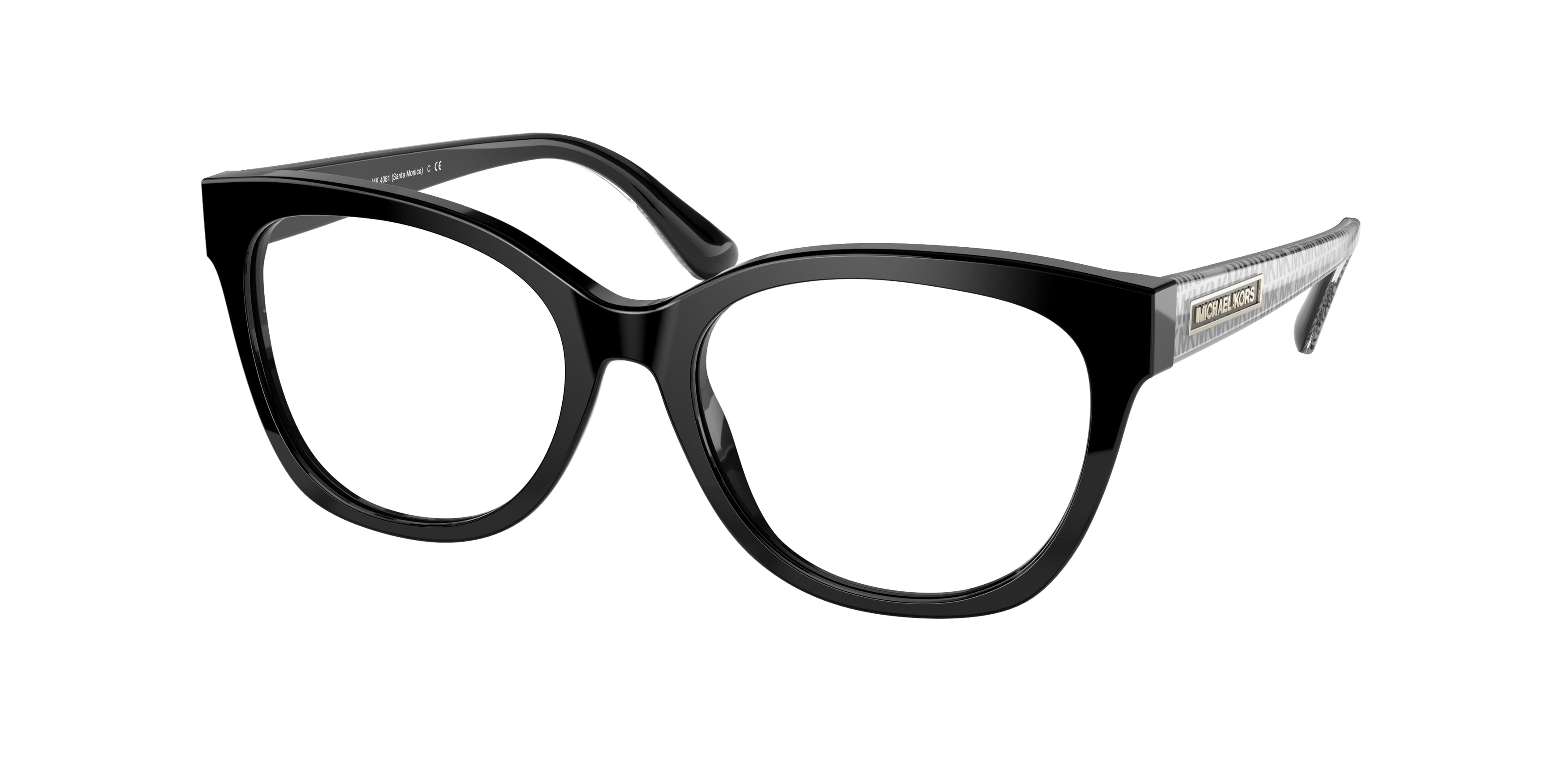 Michael Kors SANTA MONICA MK4081 Cat Eye Eyeglasses  3005-Black 53-140-17 - Color Map Black
