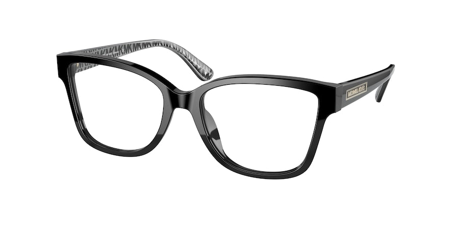 Michael Kors ORLANDO MK4082F Square Eyeglasses  3005-BLACK 54-16-140 - Color Map black