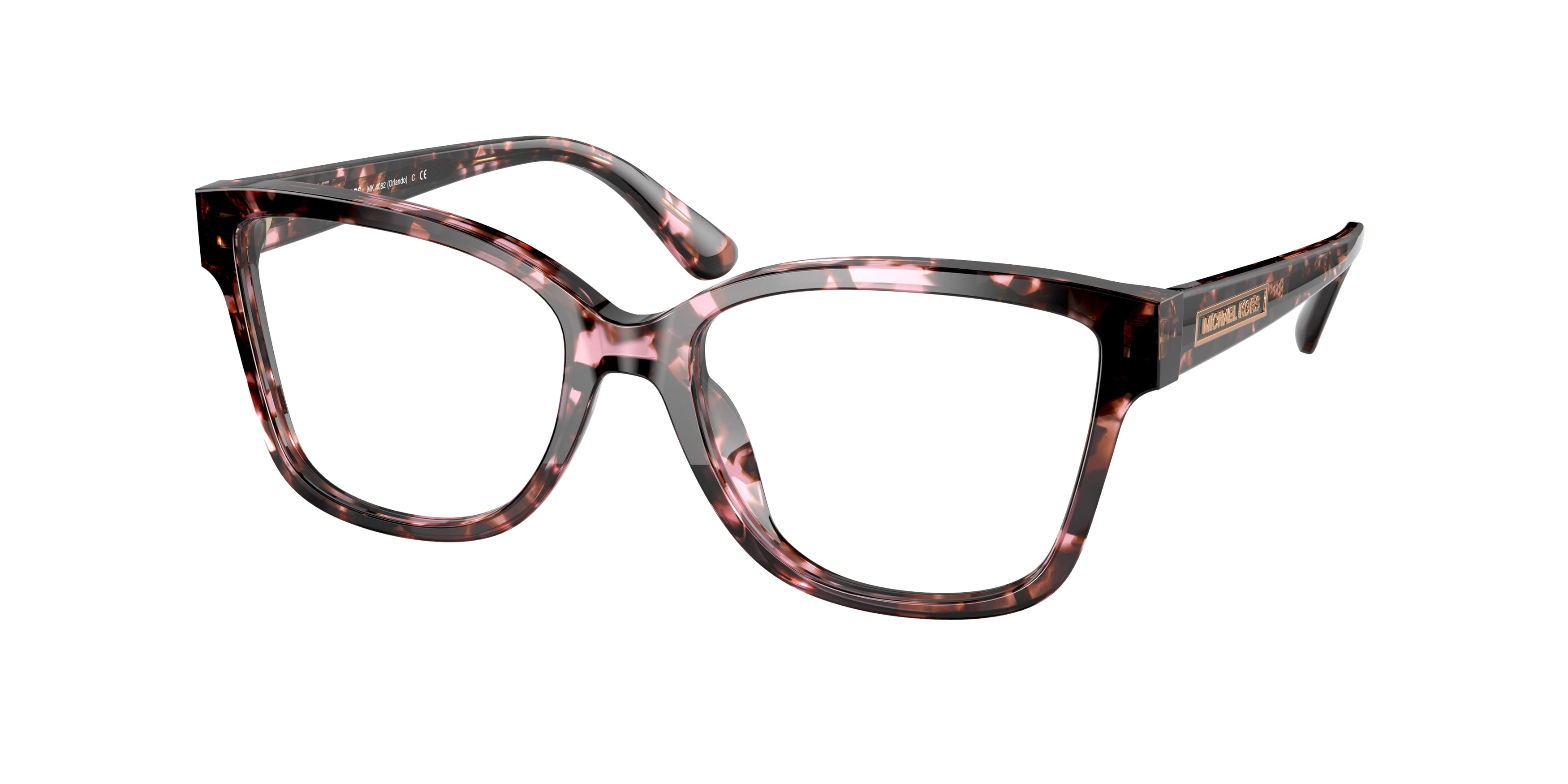 Michael Kors ORLANDO MK4082 Square Eyeglasses  3099-Pink Tortoise 54-140-17 - Color Map Tortoise
