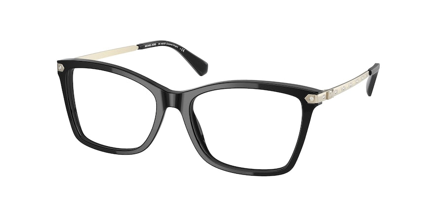 Michael Kors CARACAS BRIGHT MK4087BF Rectangle Eyeglasses  3005-BLACK 55-16-140 - Color Map black