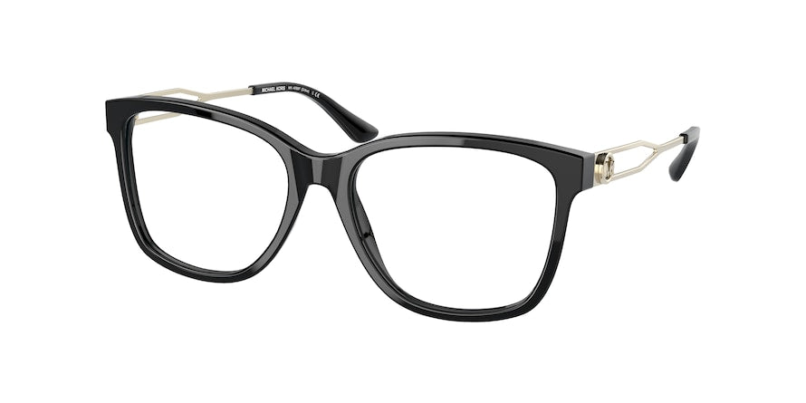 Michael Kors SITKA MK4088F Square Eyeglasses  3005-BLACK 55-16-140 - Color Map black