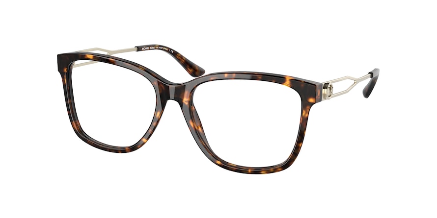Michael Kors SITKA MK4088F Square Eyeglasses  3006-DARK TORTOISE 55-16-140 - Color Map havana