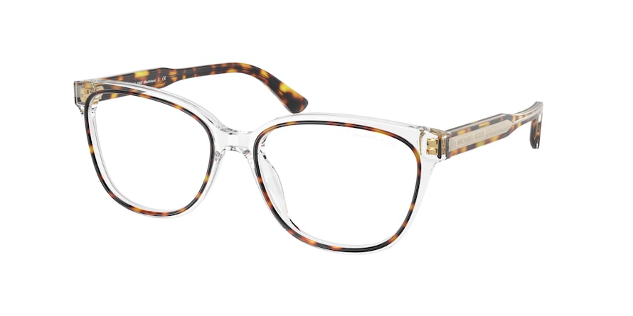 Michael Kors MARTINIQUE MK4090F Rectangle Eyeglasses  3102SB-DARK TORTOISE/CLEAR 56-16-145 - Color Map havana